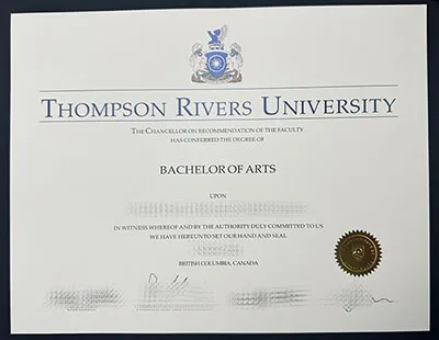 Order Thompson Rivers University Fake Diploma?