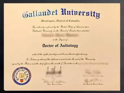 Order Gallaudet University certificate