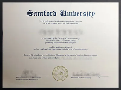 order Samford University certificate
