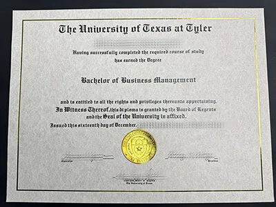 fake University of Texas at Tyler diploma