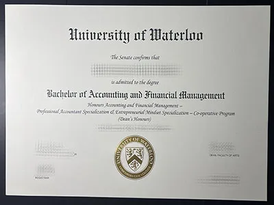 fake University of Waterloo diploma