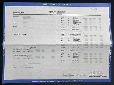 Buy University of kamsas transcript online