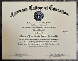 Where to order a realistic American College of Education degree online?