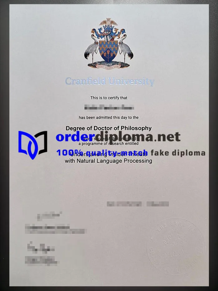 purchase realistic Cranfield University diploma