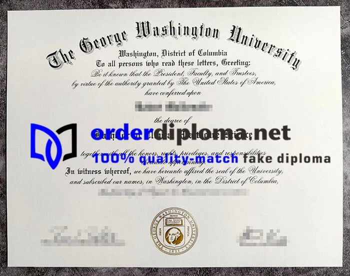 purchase realistic George Washington University diploma