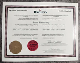 purchase realisic New Brunswick Certificate of Qualification