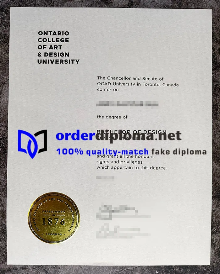 purchase realistic Ontario College of Art & Design University diploma