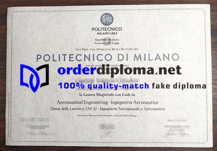 purchase realistic Politecnico di Milano degree